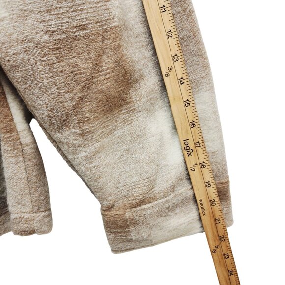 Ava & Viv Womens Plus Size Beige Plaid Button-Up Jacket Size 3X Fleece Lined - Picture 6 of 7